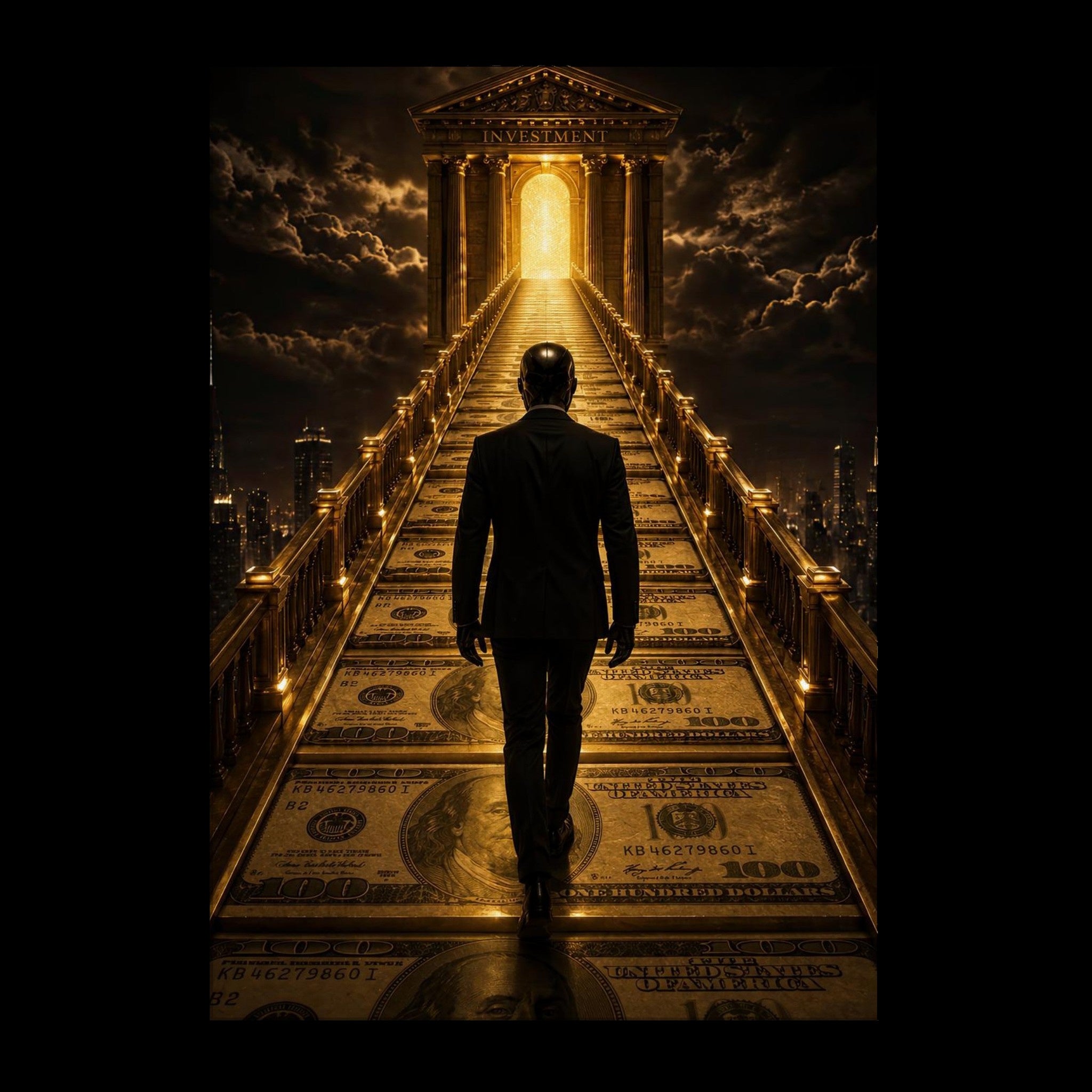 The Way of Investment - Golden World Kollektion - Leinwand