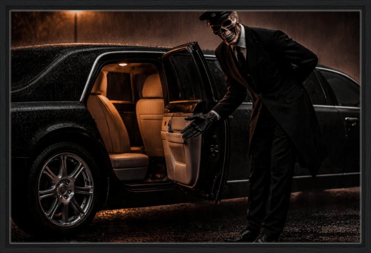 Der Chauffeur - Gerahmte Leinwand