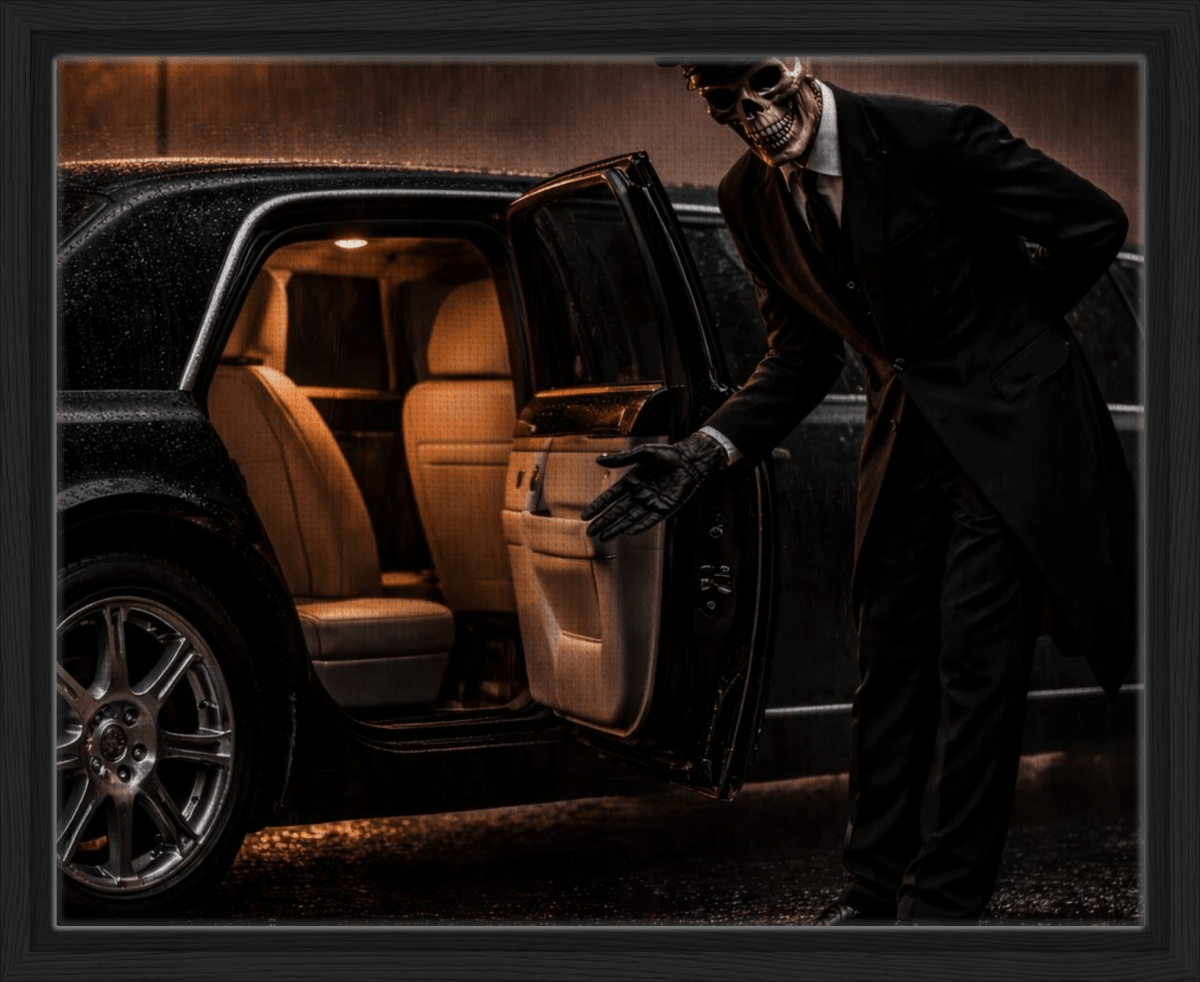 Der Chauffeur - Gerahmte Leinwand