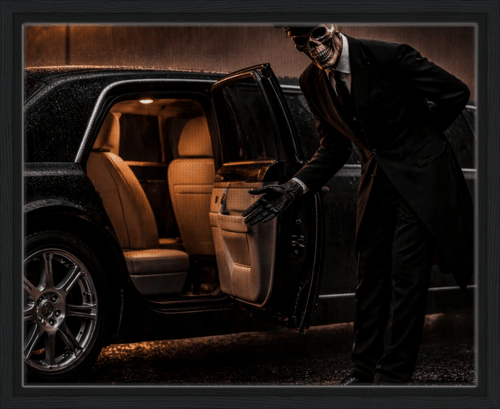 Der Chauffeur - Gerahmte Leinwand