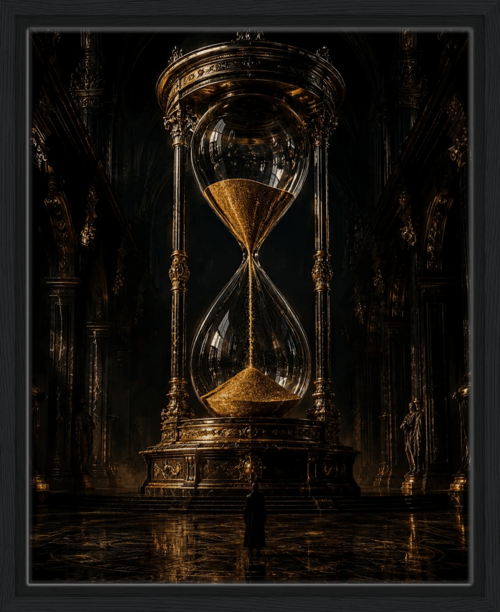 Die goldene Ewigkeit - Gerahmte Leinwand