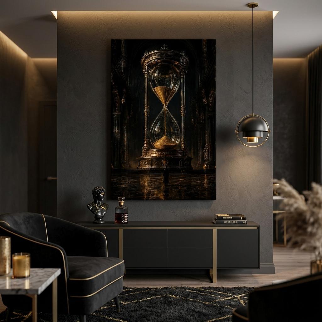 Die goldene Ewigkeit - Gerahmte Leinwand